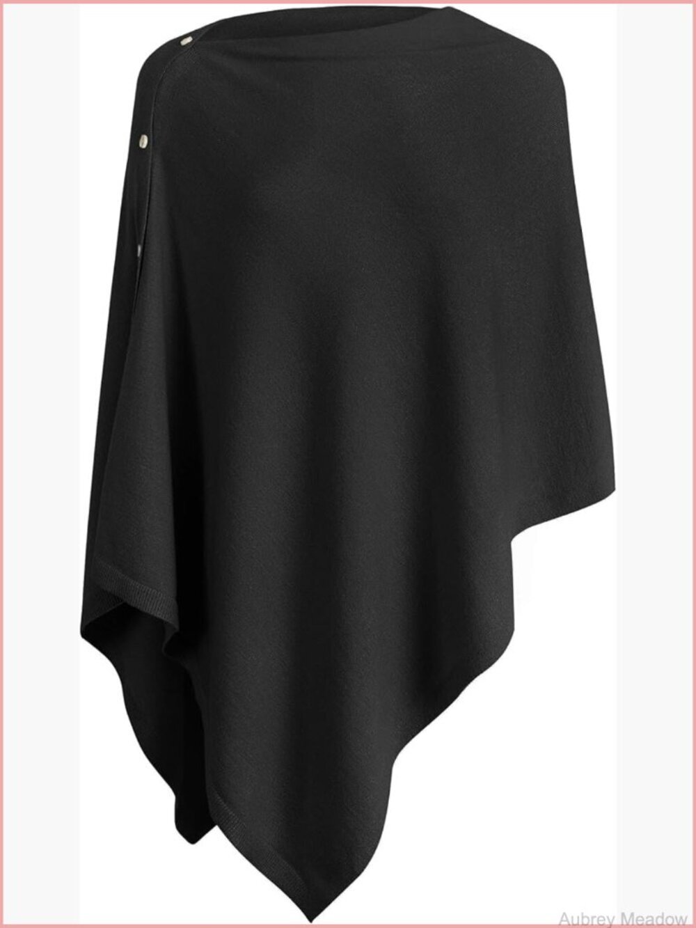 Versatile Knitted Shawl Scarf Poncho Sweater Buttons Lightweight Wrap